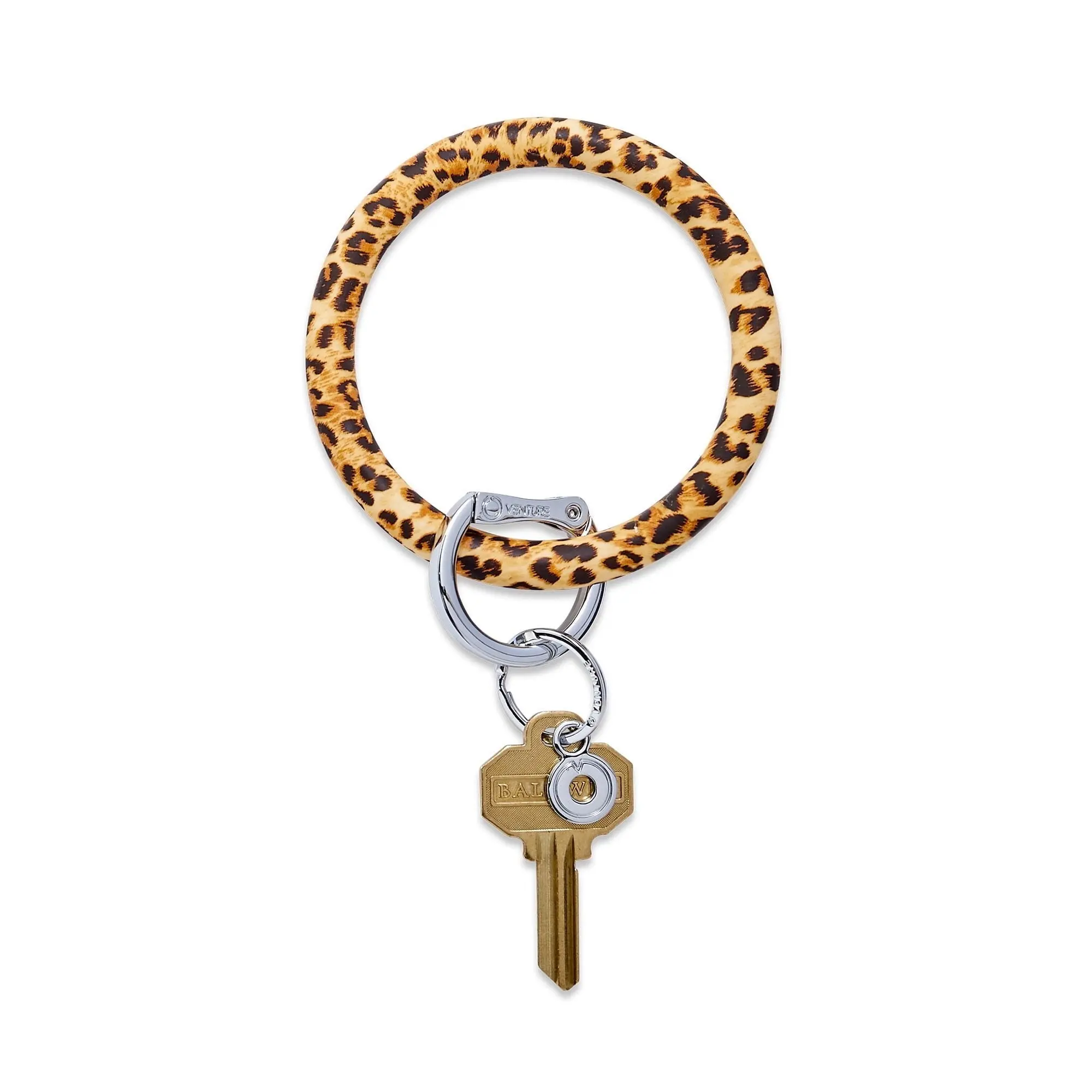 OVENTURE Silicone Big O® Key Ring - Cheetah Design with Key Clip Attachment