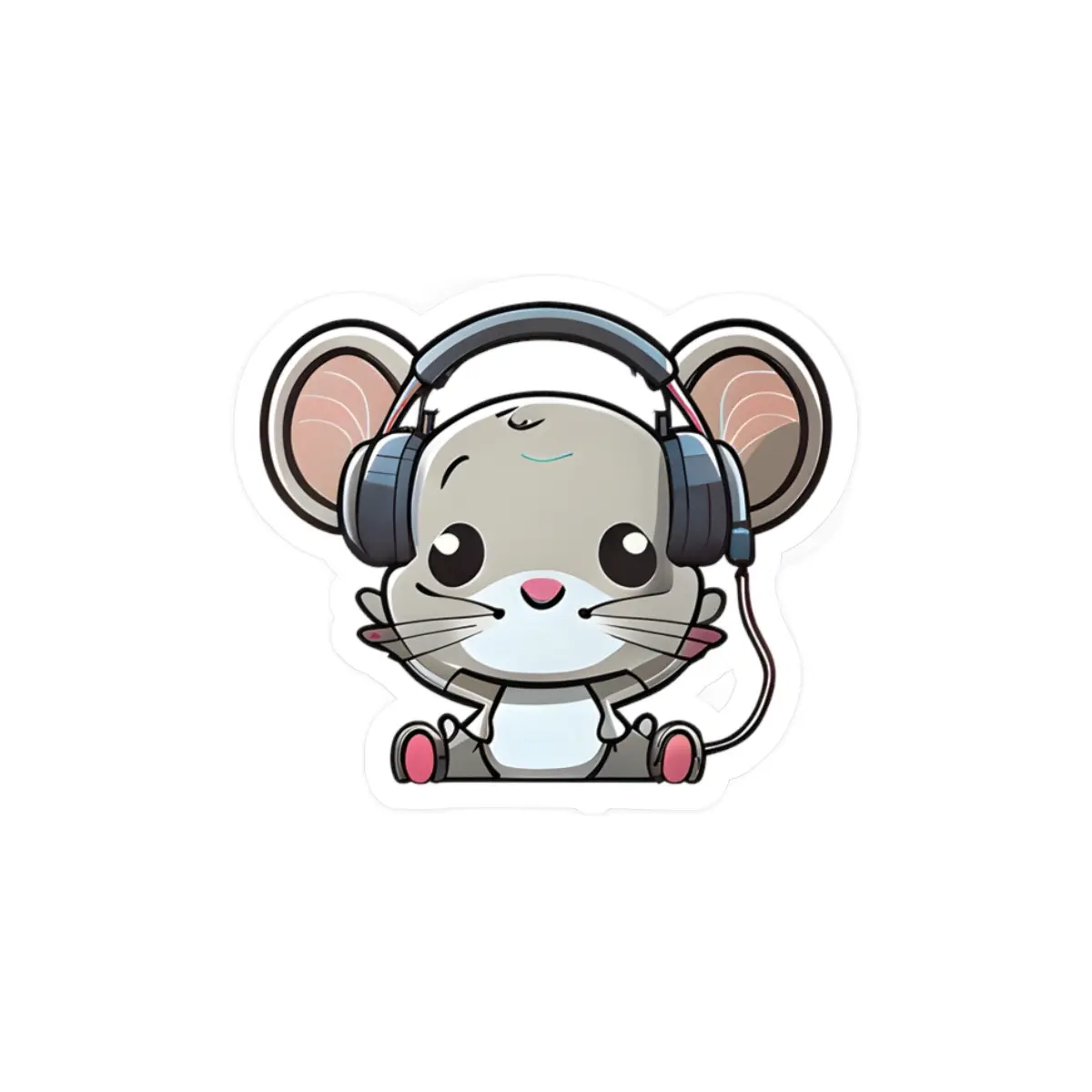 Music Mouse Die Cut Sticker - TikTok Shop