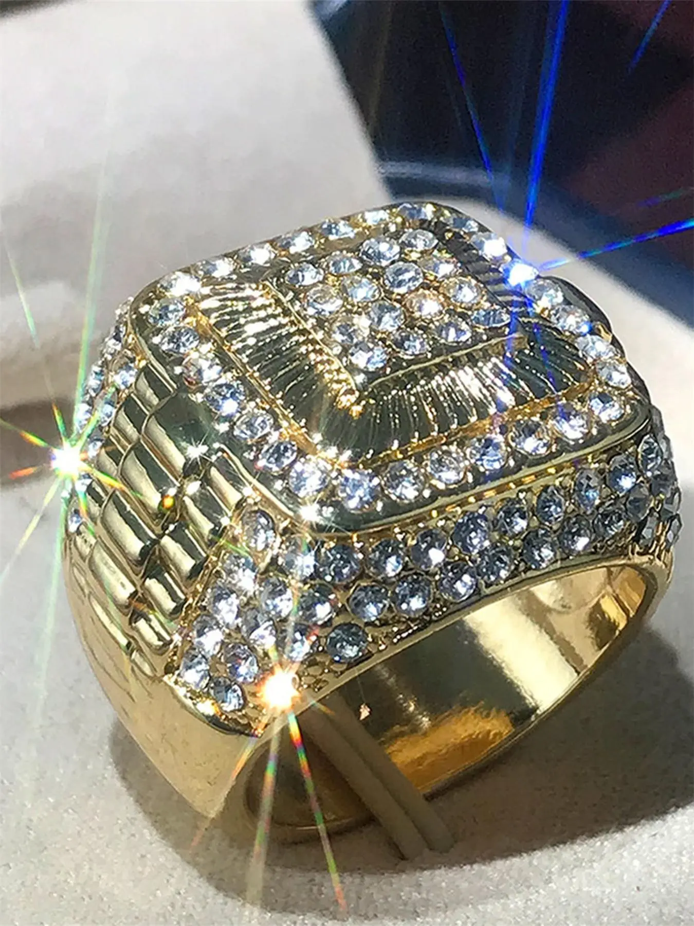 Women's Elegant Rhinestone Decorated, Exquisite Trendy As Wedding Engagement Anniversary Party Accessories Gifts, Fashionable Jewelry for Women for Daily & Party Decoration, Fashion Engagement Rings, Rhinestone Iced Out, Beautiful Rings