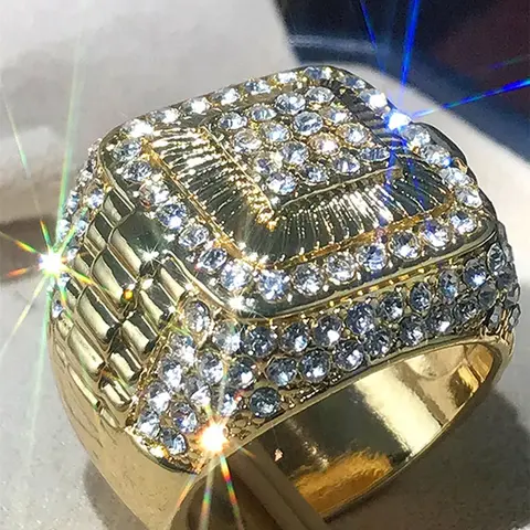 Women's Elegant Rhinestone Decorated, Exquisite Trendy As Wedding Engagement Anniversary Party Accessories Gifts, Fashionable Jewelry for Women for Daily & Party Decoration, Fashion Engagement Rings, Rhinestone Iced Out, Beautiful Rings
