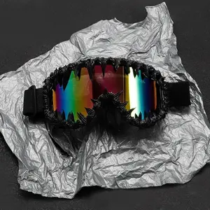 Punk Irregular Sunglasses, Windproof Ski Goggles for Men Women Outdoor Sports