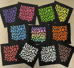 Leopard Print Patches - Colorful Punk Patches - Animal Print Patch - Rainbow Leopard Print Patch - Cloth Punk Filler Patches for Jackets