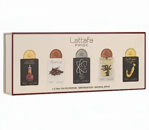 (5pc Gift Set) Artisan Ethnique, Natural Oud, Tharwah Silver, Eternal Oud + Shuyukh Gold by Lattafa Pride Mini 5 x 20ml