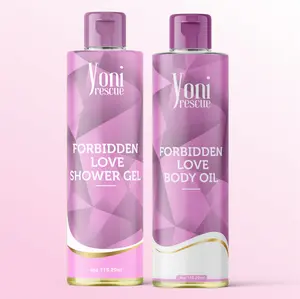 Forbidden Love Body & Bath Care Set- Shower Gel(4oz), Body Essential Oil(4oz) by Yoni Rescue Fragrance Scent
