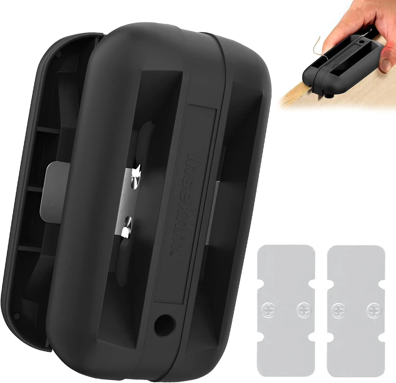 Edge Banding Trimmer with Tungsten Carbide Blades, Versatile Hand Planer Woodworking Edge Trimmer for Burrs, Manual Edge Banding Cutter for ABS, PVC, Veneer and Melamine (Black)