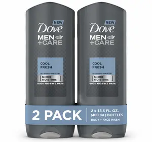 Dove Men Body Wash Cool Fresh 400ml (2-Pack) | Invigorating Scent | Hydrating Daily Shower Gel