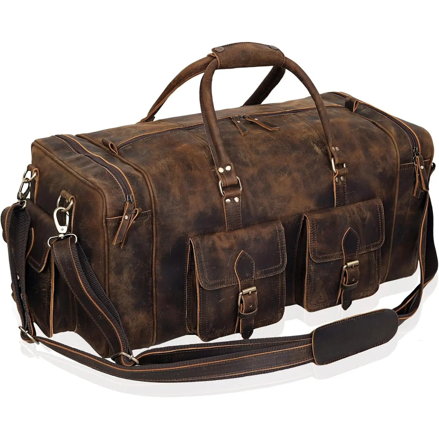 Large duffel bags for men holdall leather travel bag overnight gym   bag