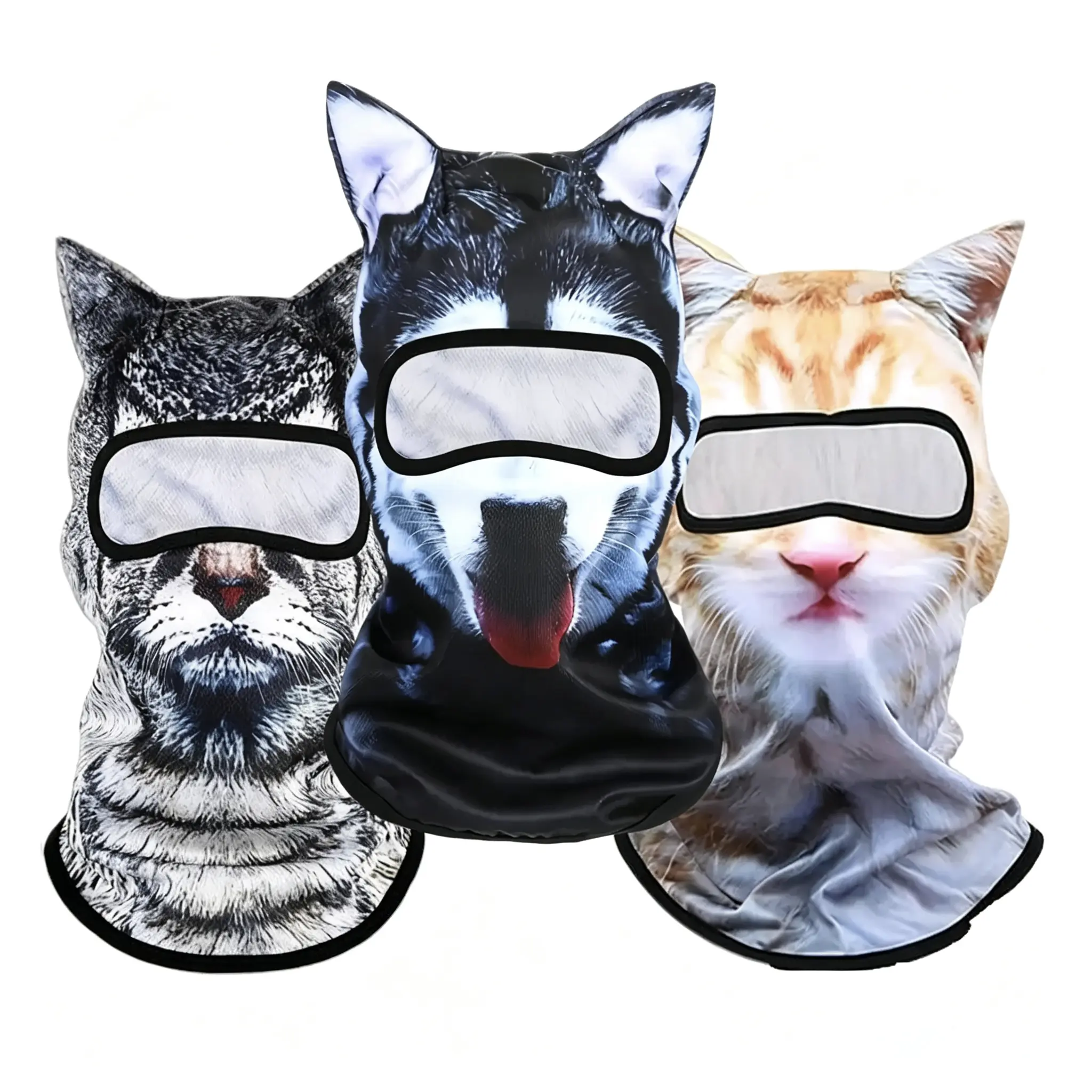 3D Cat Ski Balaclava Sheisty Face Mask with Ears for Music Festivals Raves Ski Halloween Party Outdoor Activities