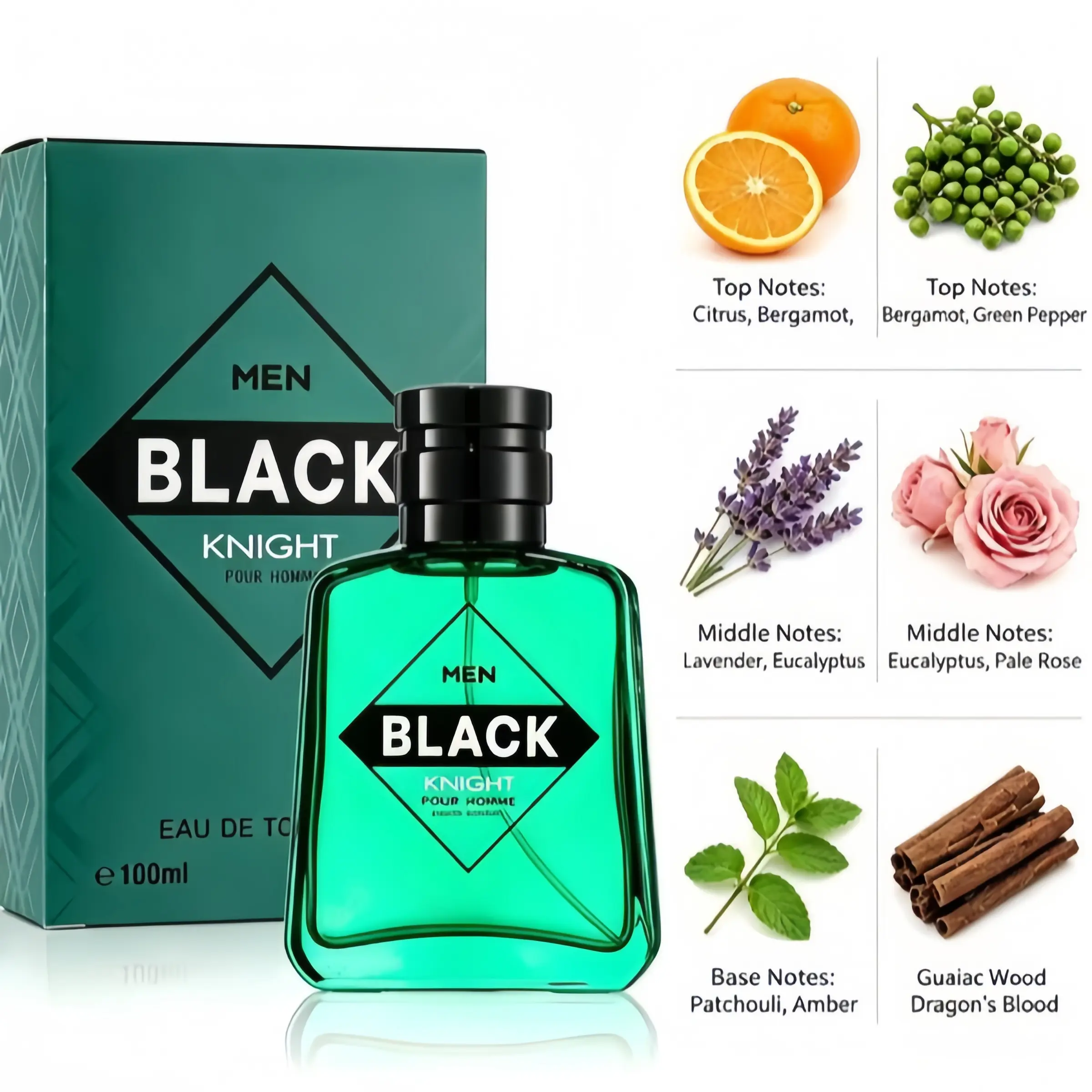Men’s Long-Lasting 100ml / 3.4 FL OZ Light Bold Scent Cologne, Aroma Blend of Grapefruit, Pink Pepper, Jasmine, Labdanum, Cedar & Vanilla, Portable Pheromone Perfume for Men, Comes in Independent Gift Box
