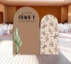 15-day Delivery Silly Little Cowboy Baby Shower Arch Backdrop Cover Boy Western Party