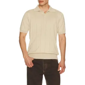 Far Afield Jacobs Knitted Polo in Sand