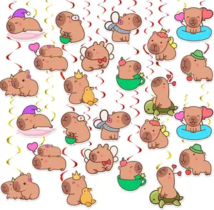 24 count Capybara Hanging Swirls Capybara Ceiling Swirls Decorations Capybara Birthday Party Supplies for Capybara Birthday  Shower Decorations Capybara Party Decorations