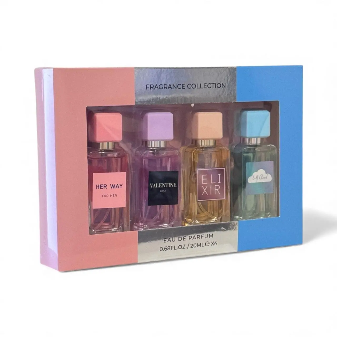 Eau de Parfum 4-Piece Mini Gift Set for Women, Perfume Bottles Assortment with 4 Distinct Scents, 4x20ml, Beauty Products