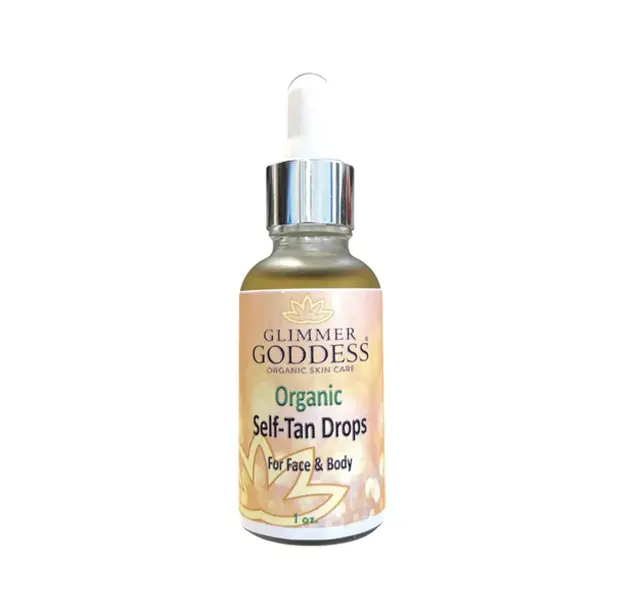 Glimmer Goddess 5-Star ORGANIC SELF TAN DROPS FOR FACE & BODY 1 OZ.