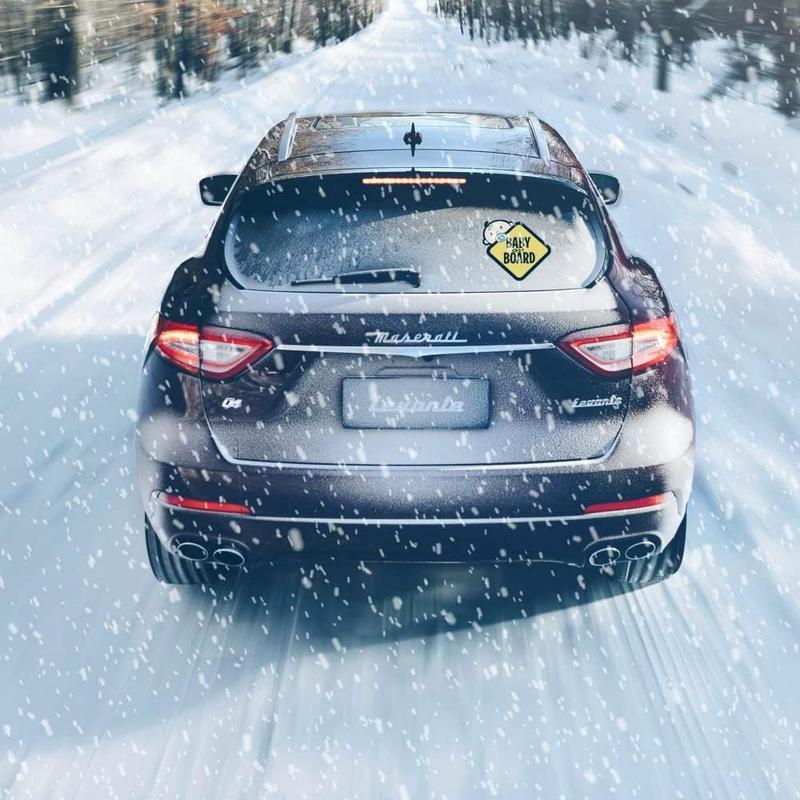 Baby On Board Sticker for Cars Trucks 2Pack High Intensity Reflective Waterproof Vinyl Safety Signs for Rear Side Windows Bumpers Vehicle