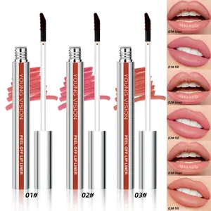 3 Counts Peel Off Lip Liner Tattoo Pen Set, Long-lasting Lip Stain, Waterproof &Smudge-proof Peel Off Lip Liner Stain, PeelOff Lipstick, Gift for Mom Girls, Makeup
