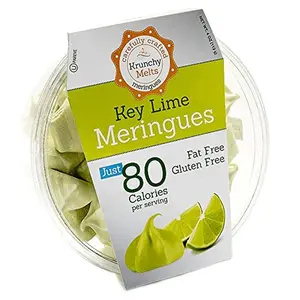 Krunchy Melts Original Meringue Cookies | Key Lime Flavor | Only 80 Calories Per Serving | Fat Free, Gluten Free, Dairy Free (4 Oz)