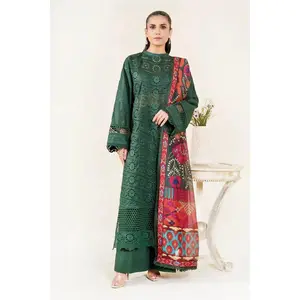 3PC Embroidered stitched Lawn Suit | KSE-3799