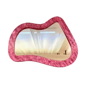 Pearl Pink Dream Wave Mirror Colorful Acrylic Gallery Wall Hanging Decor Smallpop 7x6 Mediumpop 10x8 6 Bigpop 13x11 2 With Wall Hanger