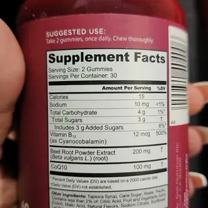 Product Review of Goli Beets Cardio Gummy - Beet Root Extract & 100mg CoQ10, Gluten-Free, Vegan, Non-GMO, and Gelatin-Free. Nature's Great Superfood from C**h A**a