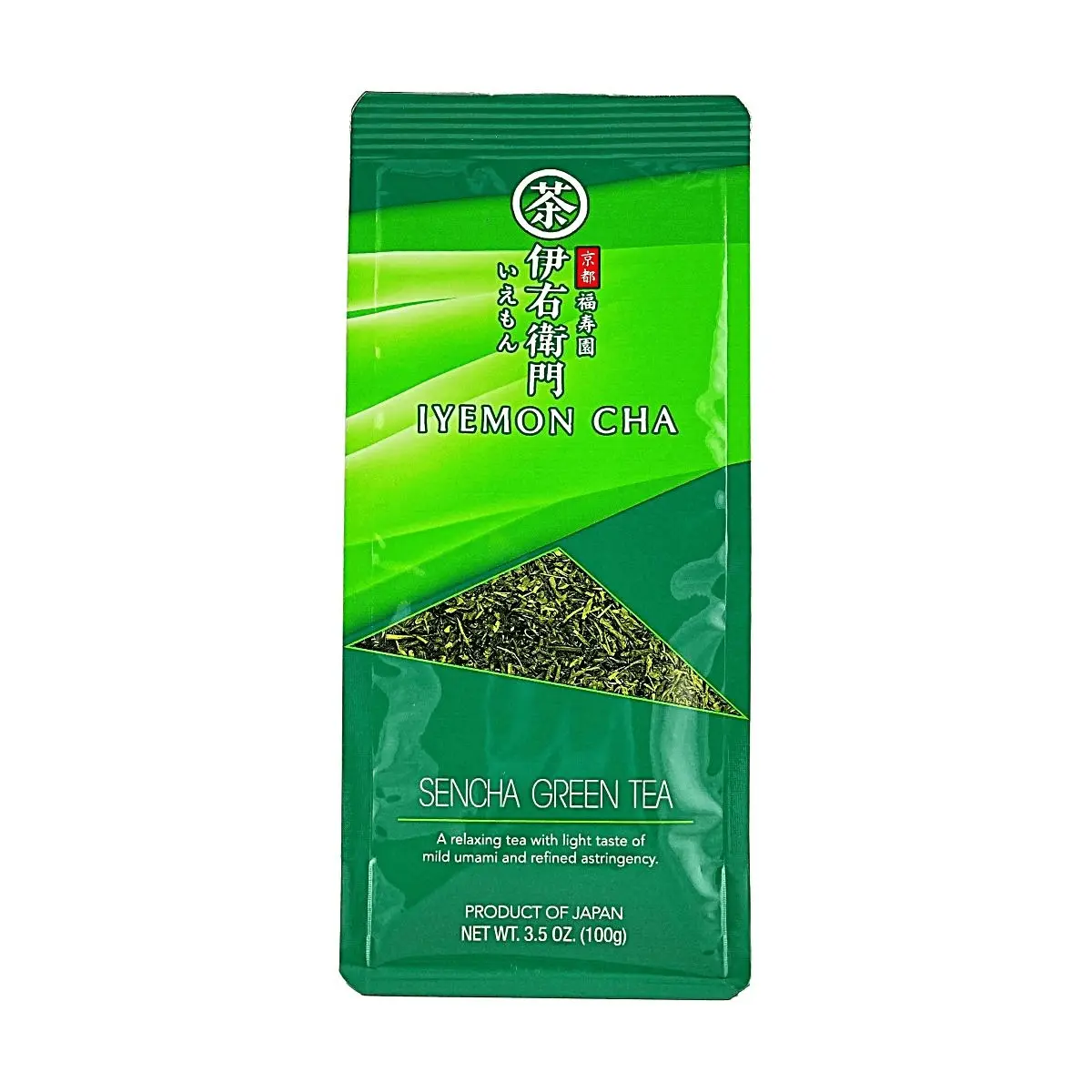 UJINOTSUYU IYEMON Japanese Sencha Green Tea Leaves 100g - Premium Loose Leaf for Authentic Flavor
