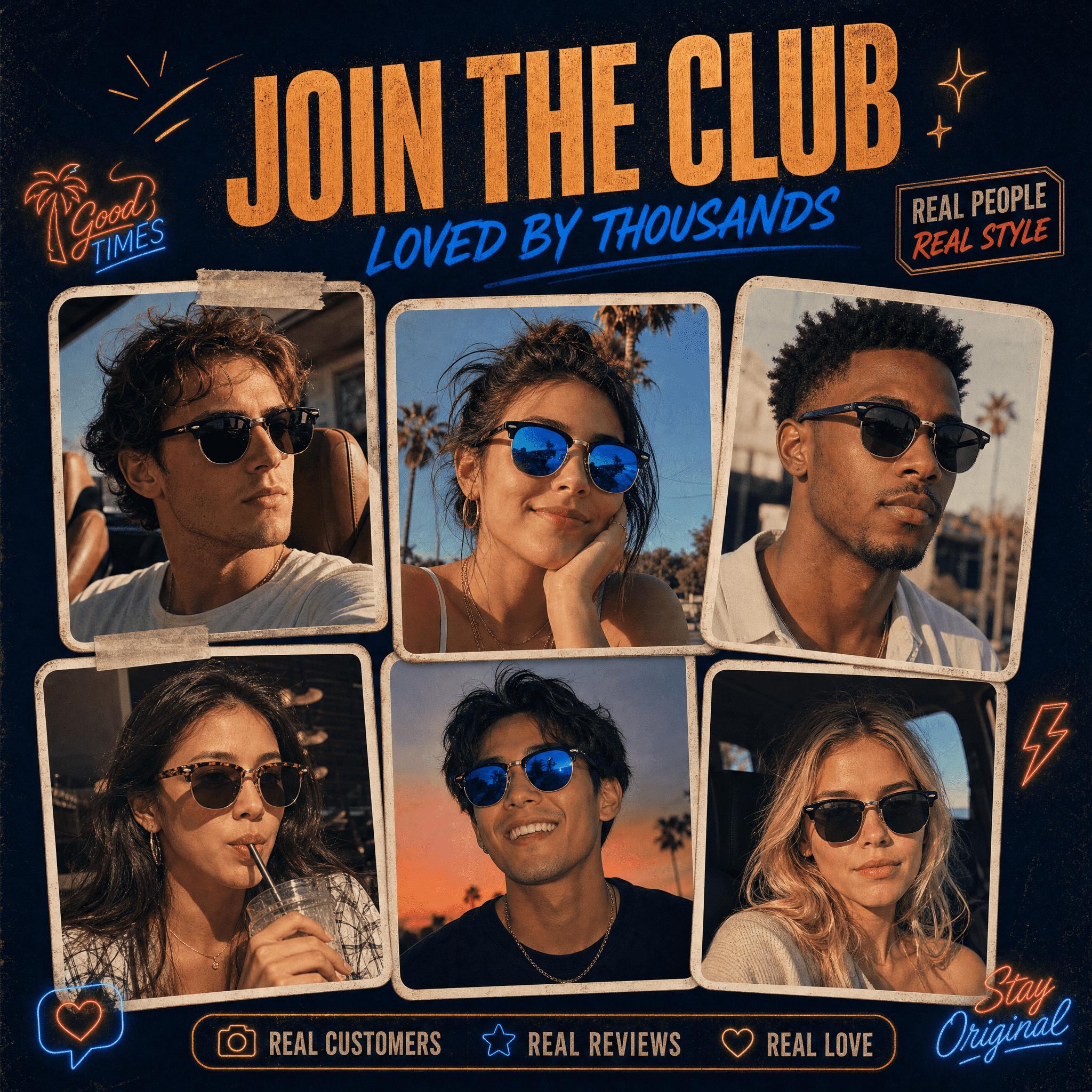Iconic Clubmaster Sunglasses UV400 Certified, Lightweight,Universal Fit for All Face Shapes, Multiple Lens Options