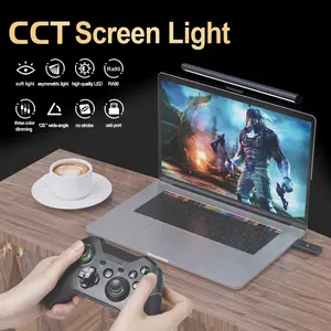 Computer Monitor Light Bar, USB LED Task Lamp for Eye Strain Relief, 3 Light Modes Stepless Dimming Touch Control, No Glare Space Saving for Office Desk Bedside Wall Mount Computer Monitor Light Bar, USB LED Task Lamp for Eye Strain Relief