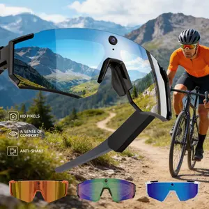SPARKREC Smart AI Camera Glasses for Sports 2K Recording AI Dialogue Real Time Language Translation HD Video Calls 260mAh Extended Battery Waterproof Cycling Skiing Hiking Easter Present protection uv eyeglass