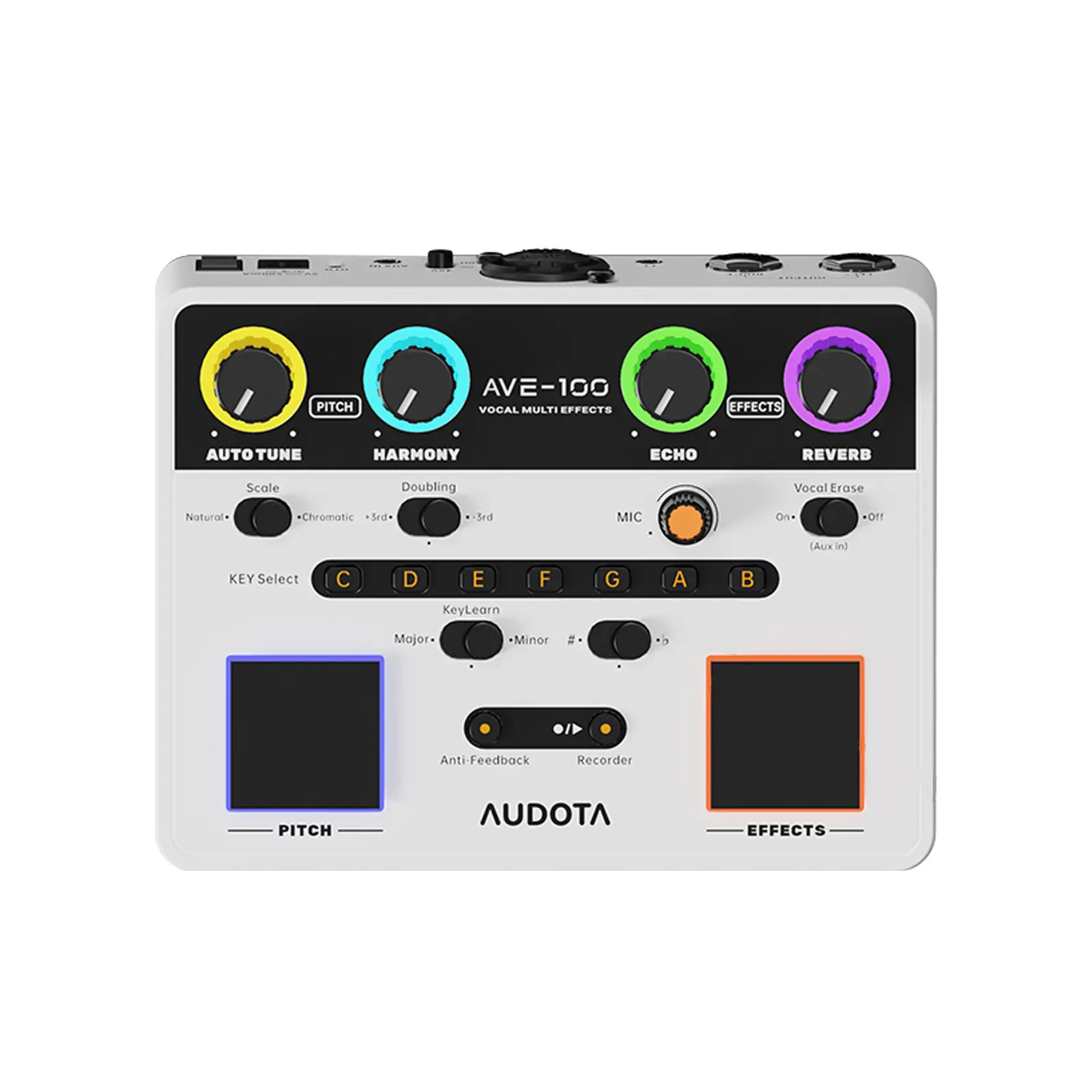 AUDOTA Multi-Effect Vocal Processor Three Harmony Modes OTG Audio Interface AUDOTA Multi-Effect Vocal Processor Three Harmony Modes OTG Audio Interface