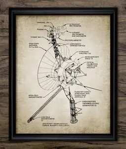 Voyager Spacecraft Wall Art, Printable Robotic Interstellar Probe, SETI, Deep Space Exploration, Outer Space, Wall Art Decor, Home Decor, Poster Print, Birthday Present