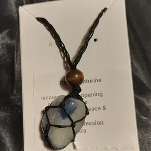 Handcrafted blue aventurine necklace