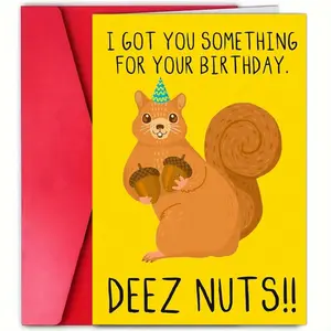 Funny Birthday Card with Envelope, I Bought Something for Your Birthday Gift, Perfect for Family Friends Colleagues Christmas Back-To-School, Fun Party Cards