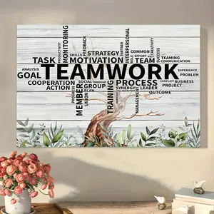 1pc In This Office, We Are A Team Of Inspiring Wall Art, Positive Modern Decorative Posters Printed On Canvas, Unframed