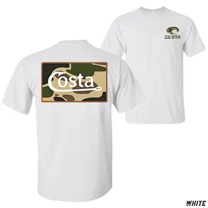 Costa Camo Logo T-Shirt, Vintage Outdoor Graphic Tee, Soft Cotton Blend Shirt for Men, Coastal Lifestyle Apparel, Fishing & Hunting Gift for Nature Lovers