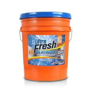 Ultra Fresh 6X Platinum Laundry Detergent, Up to 640 Loads, Bleach Alt, 5 Gallon