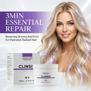 CLINSIS Nº4 Hair Mask - Argan Oil Deep Repair for Dry Damaged Hair, Anti-Frizz, Salon Smooth Treatment 258ml,based hair products,Pairing leave in conditioner,Professional hair tools haircare Thicker Fuller Hair Scented Fragrance