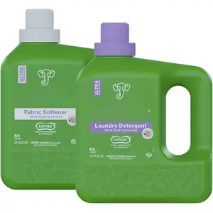 Liquid Laundry Bundle, White  & Fig Scent,  Laundry Detergent & Fabric Softener,  Based, Stain Remover & Fabric Conditioner, Gentle  , 64 Fl Oz Each, 2 Pack