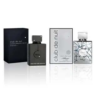 Armaf Silver+Black Club de Nuit Intense Men set EDT 3.6 Fl Oz Floral Fragrance with Bergamot Jasmine Musk Amber Spicy Rose Woody Notes Lemon Aroma Perfume for Men