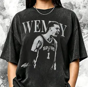 Victor Wembanyama "Wemby" Spurs Vintage Tee, Basketball Fan Shirt