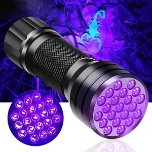 UV Flashlight Black Light Purple LEDs Pet Urine Stains Detector, Compact Aluminum Alloy Torch, Tail Switch, Easy Carrying, Outdoor-Ready Pet Supplies Urine Detect Tool