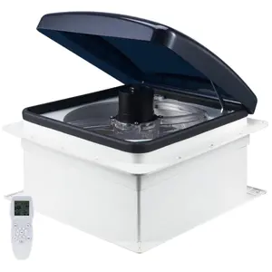 【fathersdaygift】VEVOR RV Vent Fan,14 inch RV Roof Vent Fan 12VPowerful 10-Speed Reversible Fan with Remote ControlBuilt-in DC MotorPower Top Lid,12 inch Fan Blade,Fits 14 x14 inch Roof Openings