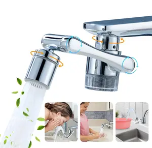 Water Filter for Sink Faucet Extender Aerator,  Filter Reduce 99% Chlorine, 1080° Rotating Brass Swivel Aerator, 2 Modes Attachment Faucet Filter for Skin Kitchen Bathroom Sink,