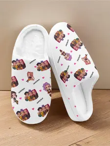 Men's Cute KPOP HUNTER - Themed Warm Lined Indoor Slippers, Cozy Short Plus - Lined for Great Warmth, Comfortable and Perfect for Indoor Wear