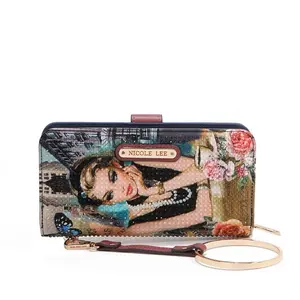 SIGNATURE BIFOLD WALLET WRISTLET Vibrant Artwork Faux Leather Compact Design with Multiple Card Slots & Zip Around Closure Ideal for Everyday Use