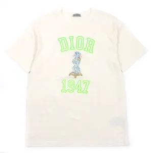 Pre-owned Dior Cotton Small Leather Goods Bobby Nylon Logo Crew Neck T Shirt M