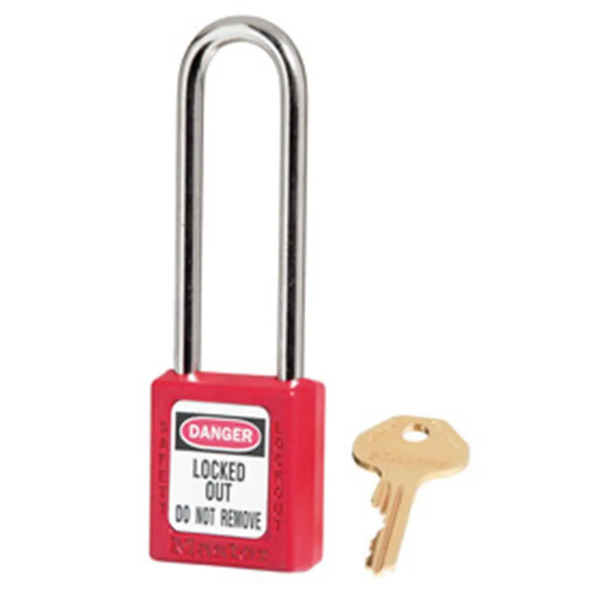 212 MAIN Master Lock 470-410KALTRED 6-Pin Red Key Retain Safety Lockout Padlock with 3 in. Shackle - Pack of 6, Security Lock for Automotive & Motorcycle Use