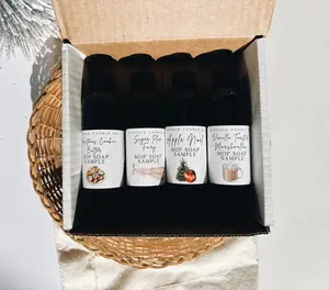 Christmas Mop Soap Sample Pack | 4 Cozy Holiday Scents | 4oz Bottles for Sealed Floors