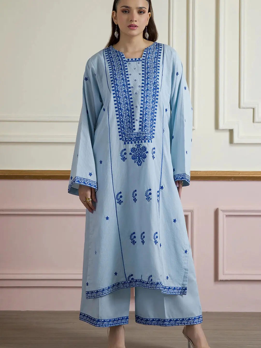 Embroidered Kurta Trouser lawn