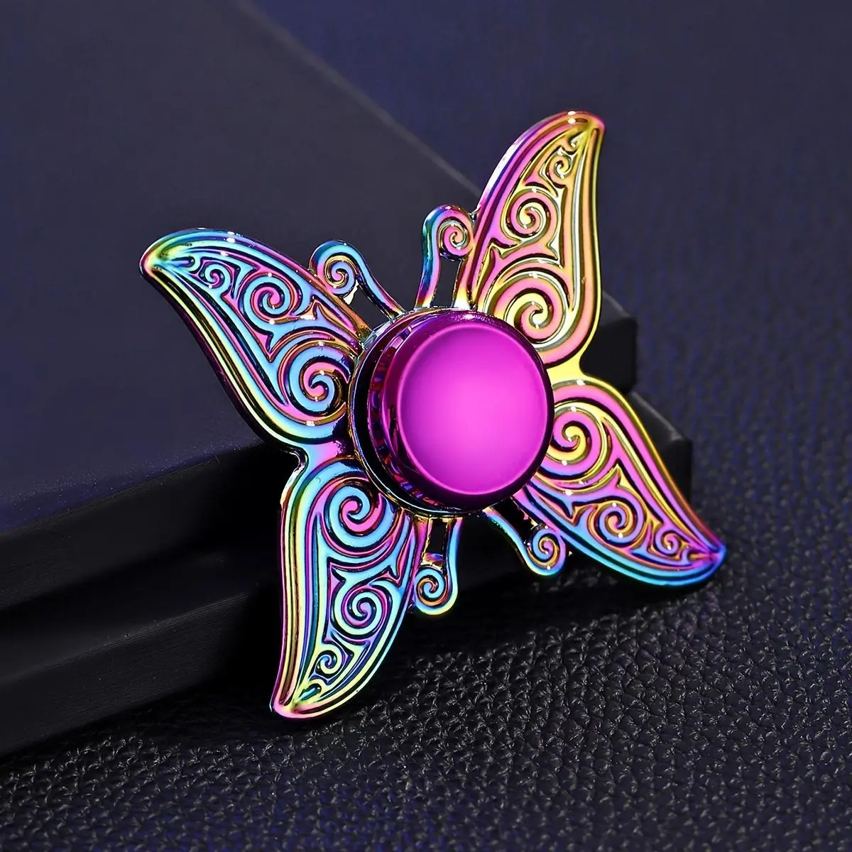 Butterfly Open Armor Metal Fidget Spinner, Quiet Long Spin Time, Durable Unisex 6+ Years Fidget Toy for Fidgeting, Ideal Christmas Gift - 1pc/4pcs Pack