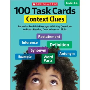 100 Task Cards: Context Clues: Reproducible Mini-Passages With Key Questions to Boost Reading Comprehension Skills Paperback – January 1, 2020